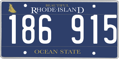 RI license plate 186915