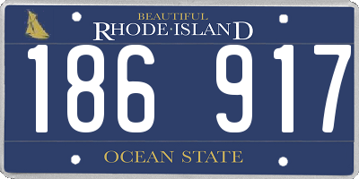 RI license plate 186917