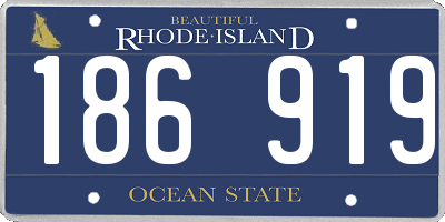RI license plate 186919