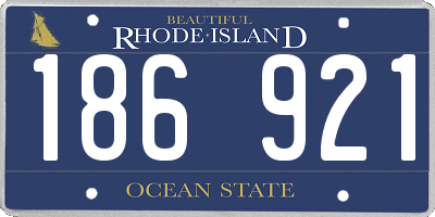 RI license plate 186921