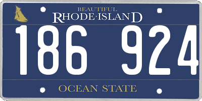 RI license plate 186924
