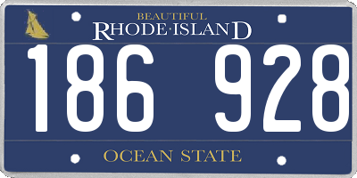 RI license plate 186928