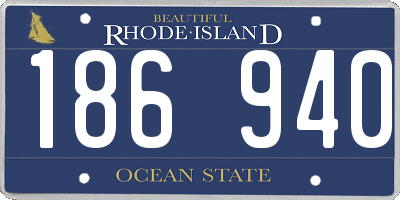RI license plate 186940