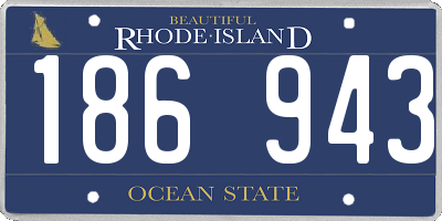 RI license plate 186943