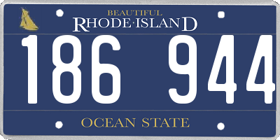 RI license plate 186944