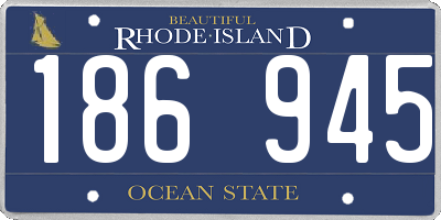 RI license plate 186945