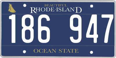 RI license plate 186947