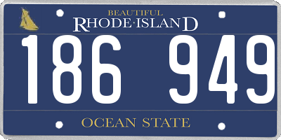 RI license plate 186949