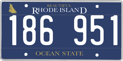 RI license plate 186951