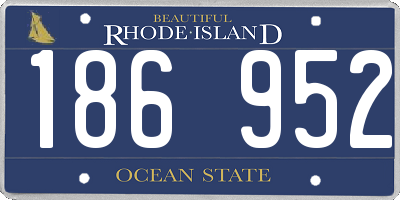 RI license plate 186952