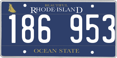 RI license plate 186953