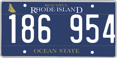 RI license plate 186954