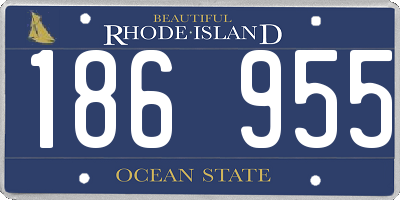 RI license plate 186955