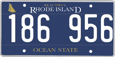 RI license plate 186956