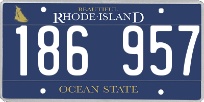 RI license plate 186957