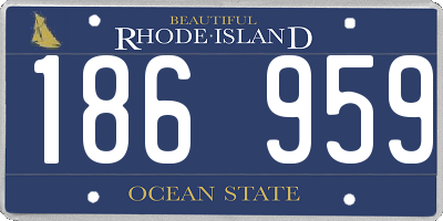 RI license plate 186959