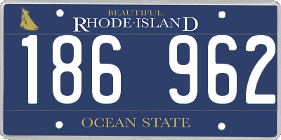 RI license plate 186962
