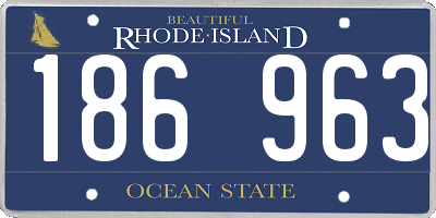 RI license plate 186963