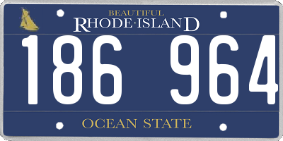 RI license plate 186964