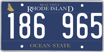 RI license plate 186965
