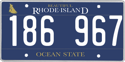RI license plate 186967