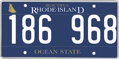 RI license plate 186968
