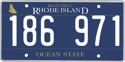 RI license plate 186971