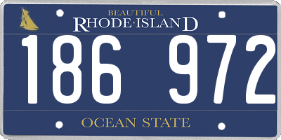 RI license plate 186972