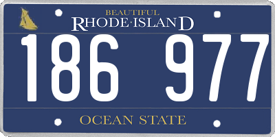 RI license plate 186977