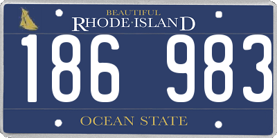 RI license plate 186983