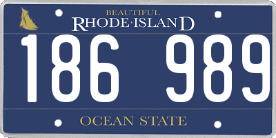 RI license plate 186989
