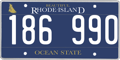 RI license plate 186990