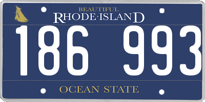 RI license plate 186993