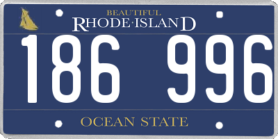 RI license plate 186996