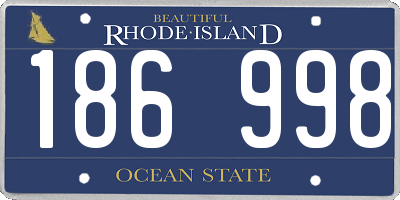 RI license plate 186998