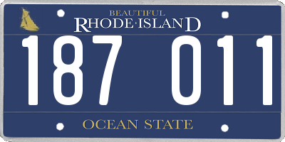 RI license plate 187011