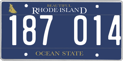 RI license plate 187014