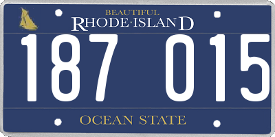 RI license plate 187015