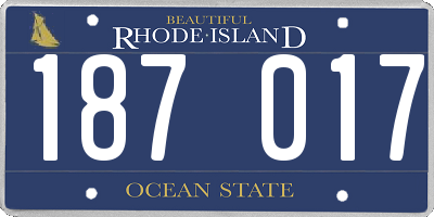 RI license plate 187017