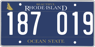 RI license plate 187019