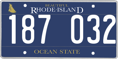 RI license plate 187032