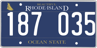 RI license plate 187035