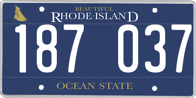 RI license plate 187037