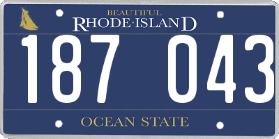 RI license plate 187043