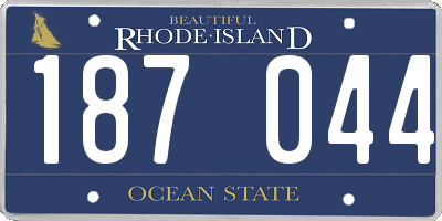 RI license plate 187044