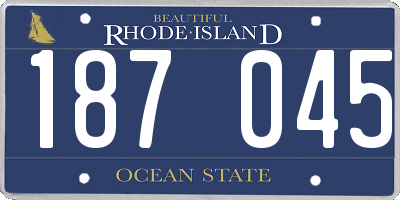 RI license plate 187045