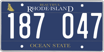 RI license plate 187047
