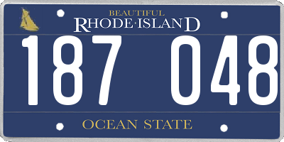 RI license plate 187048