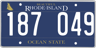 RI license plate 187049