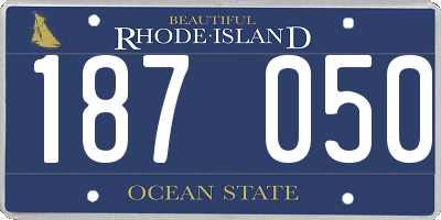 RI license plate 187050